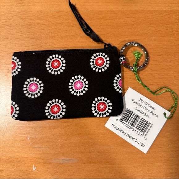 Vera Bradley Set of 3 in Black Patterns. Villager Bag, Accordion Wallet & Zip ID - Picture 11 of 16